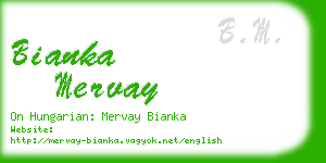 bianka mervay business card
